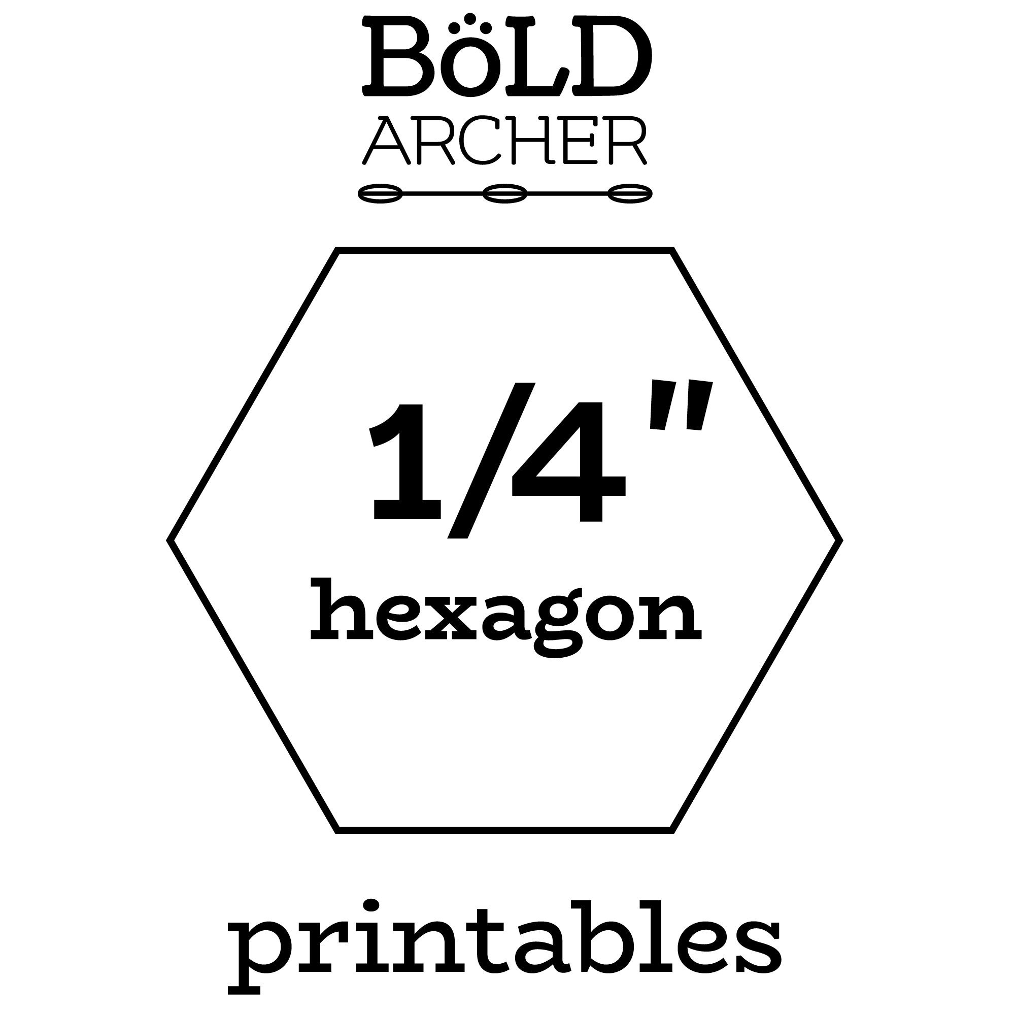 1 4 Inch Hexagon EPP Template Etsy