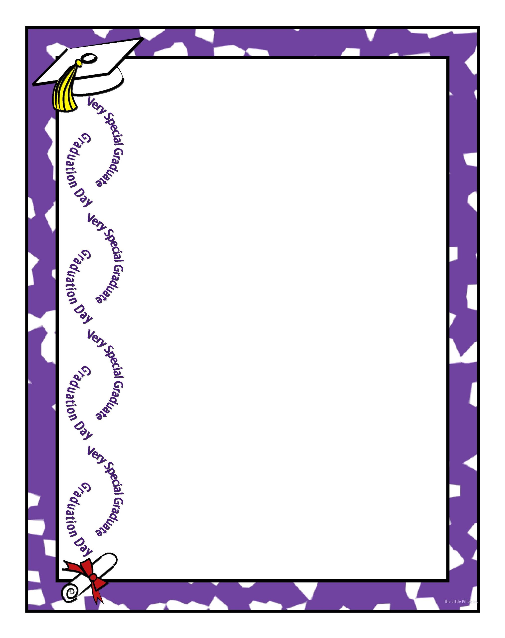 15 Free Graduation Borders With 5 NEW Designs Worksheets Library