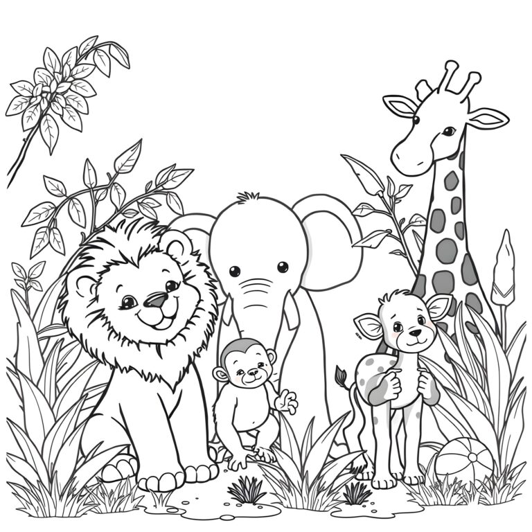 3 Best Baby Zoo Animal Coloring Pages Free Printable PDFs