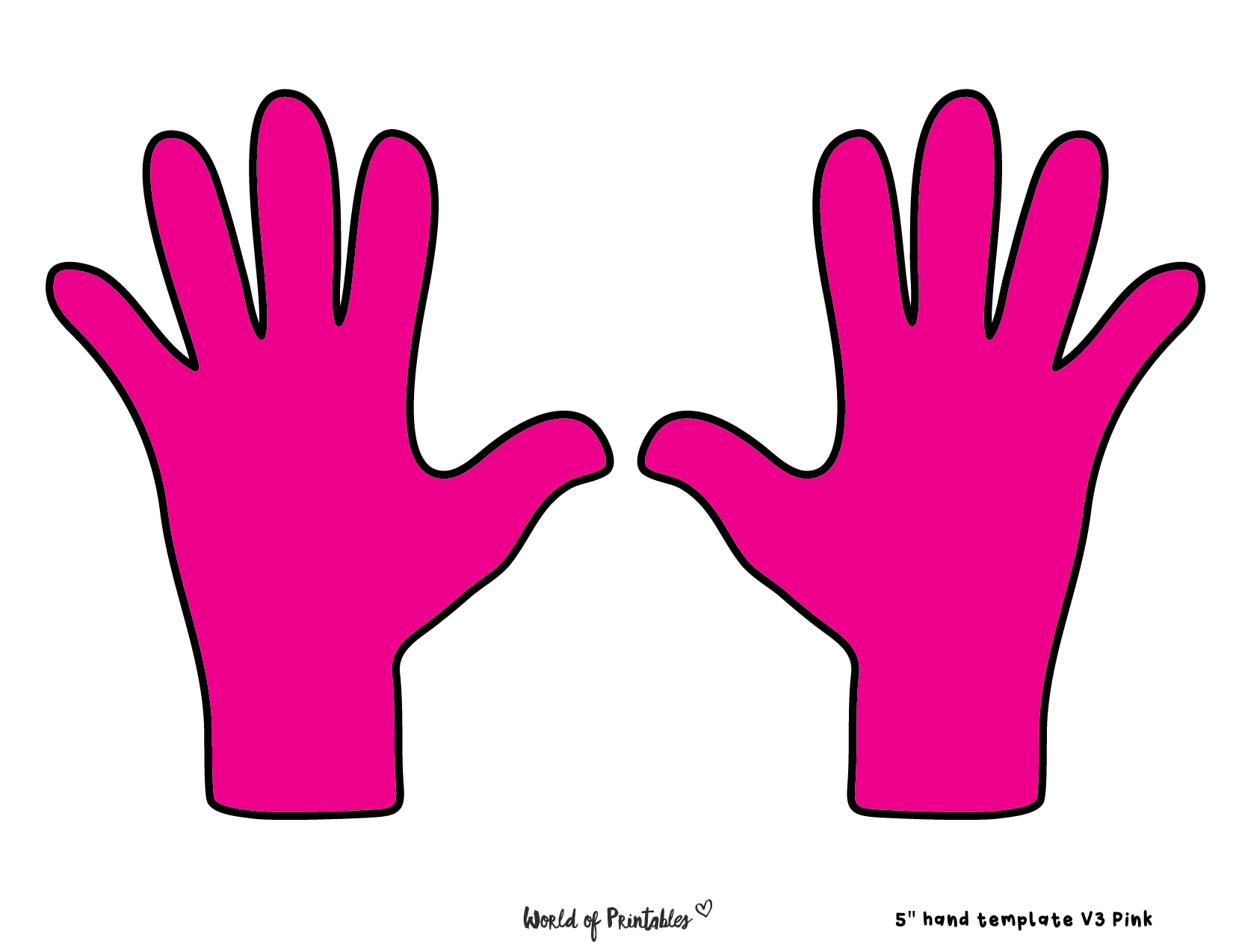 32 Hand Outline Printable Templates World Of Printables