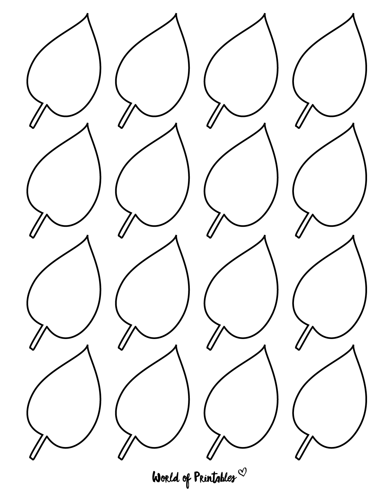 Free Printable Leaves Arrowhead Shape Template
