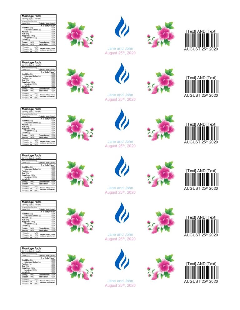 40 Editable Water Bottle Label Templates 100 Free