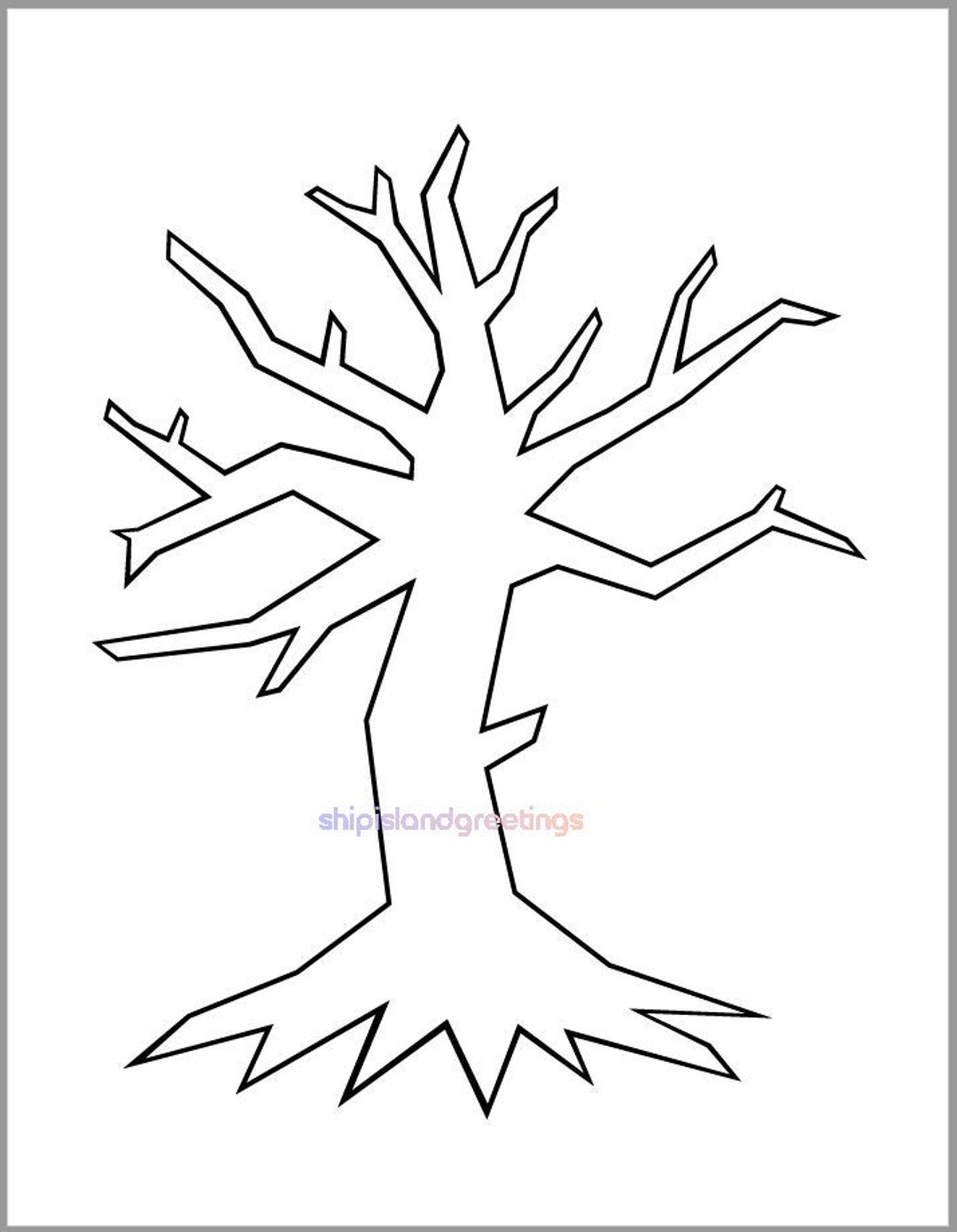 Free Printable Bare Tree Template