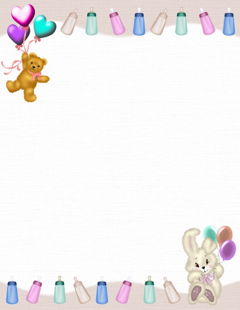 Baby Themed FREE Stationery Template Downloads
