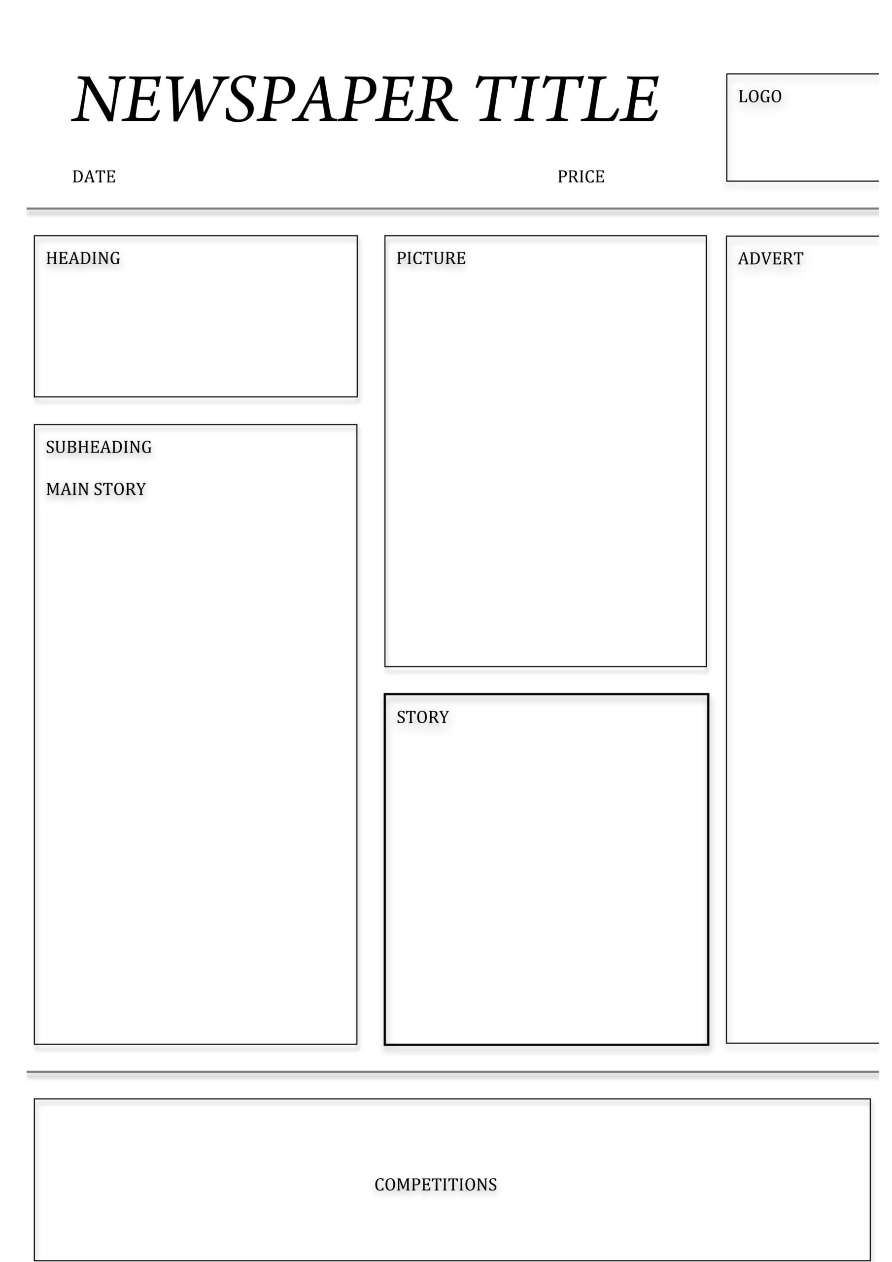 Blank Newspaper Template