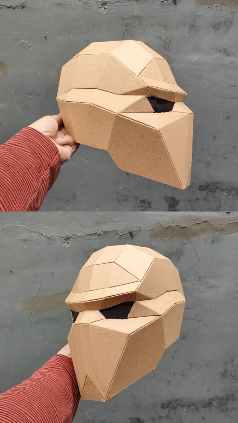 Cardboard Skull Helmet Templates