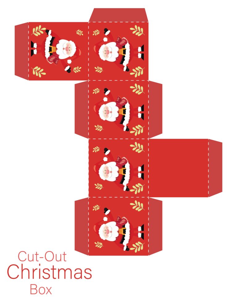 Christmas Gift Box Template 13 Free PDF Printables Printablee