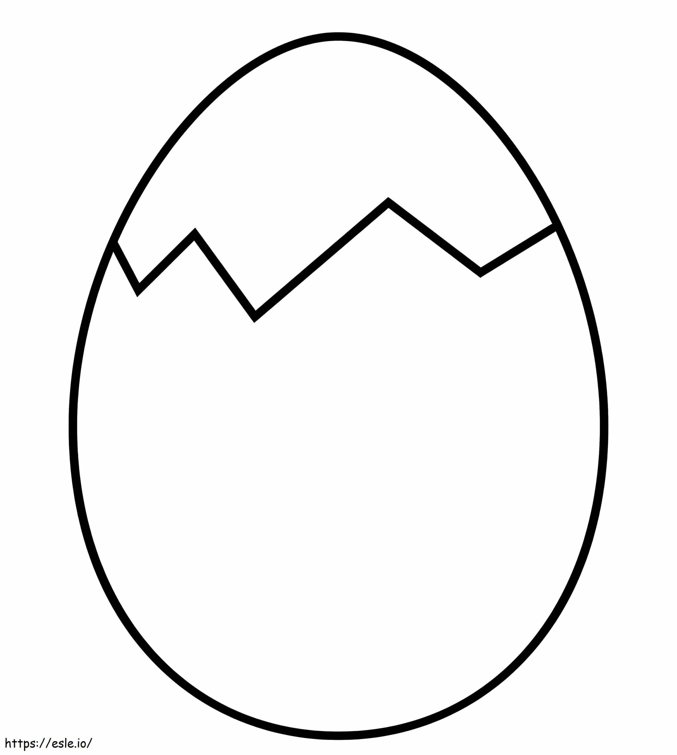 Cracked Egg Coloring Page