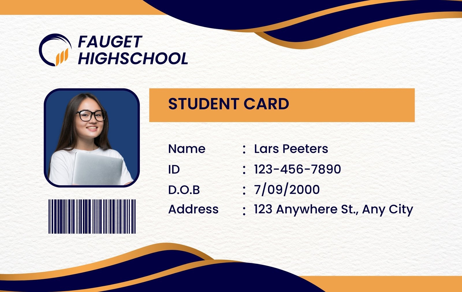 Custom Printable Student ID Card Templates Canva