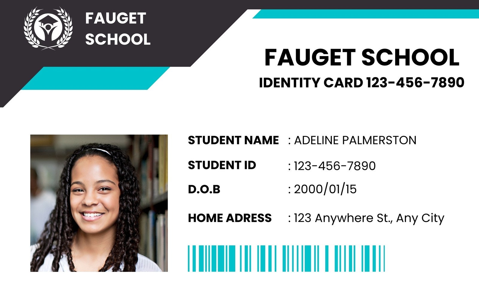 Custom Printable Student ID Card Templates Canva