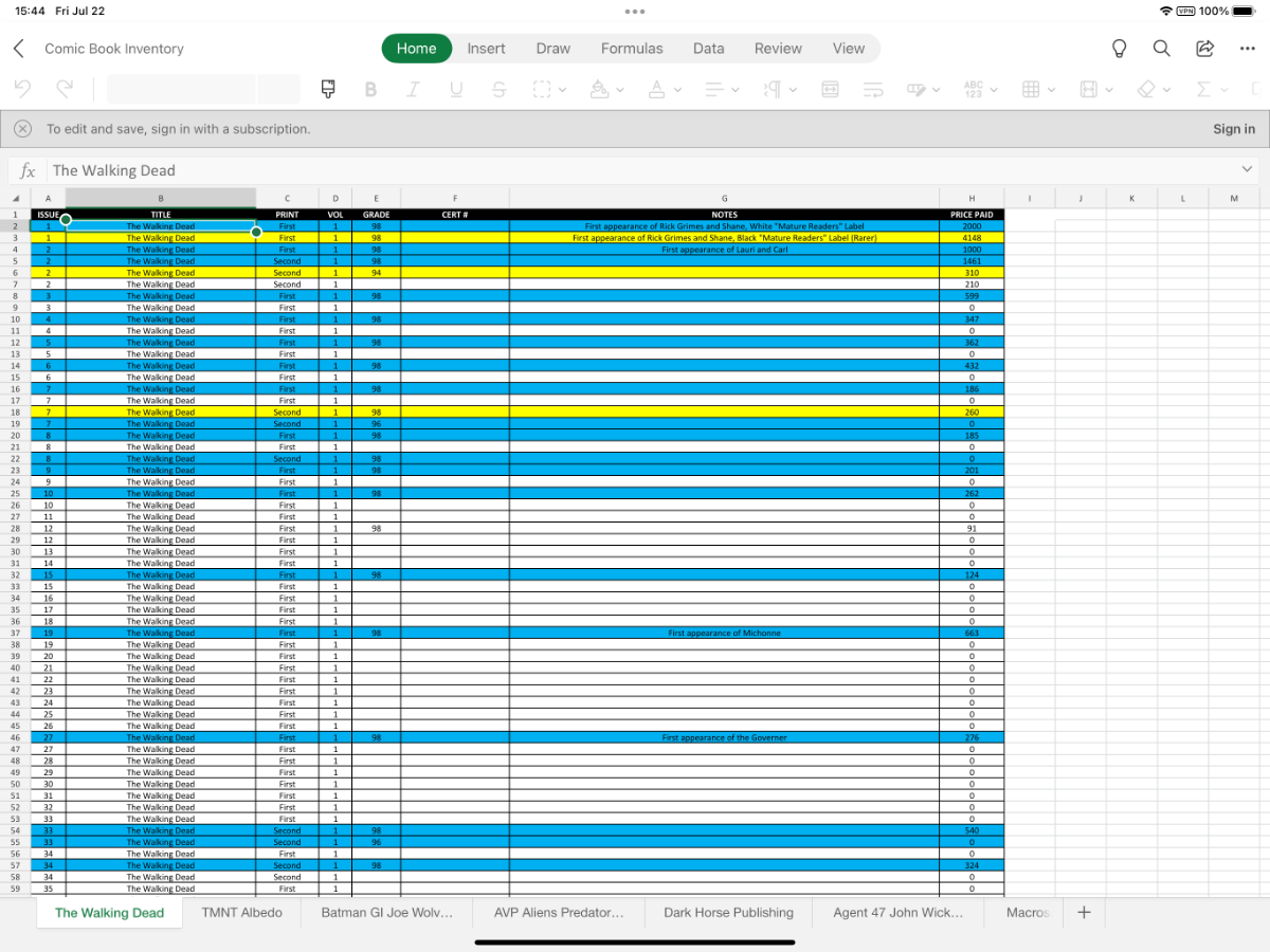 Printable Free Ebay Inventory Spreadsheet Template