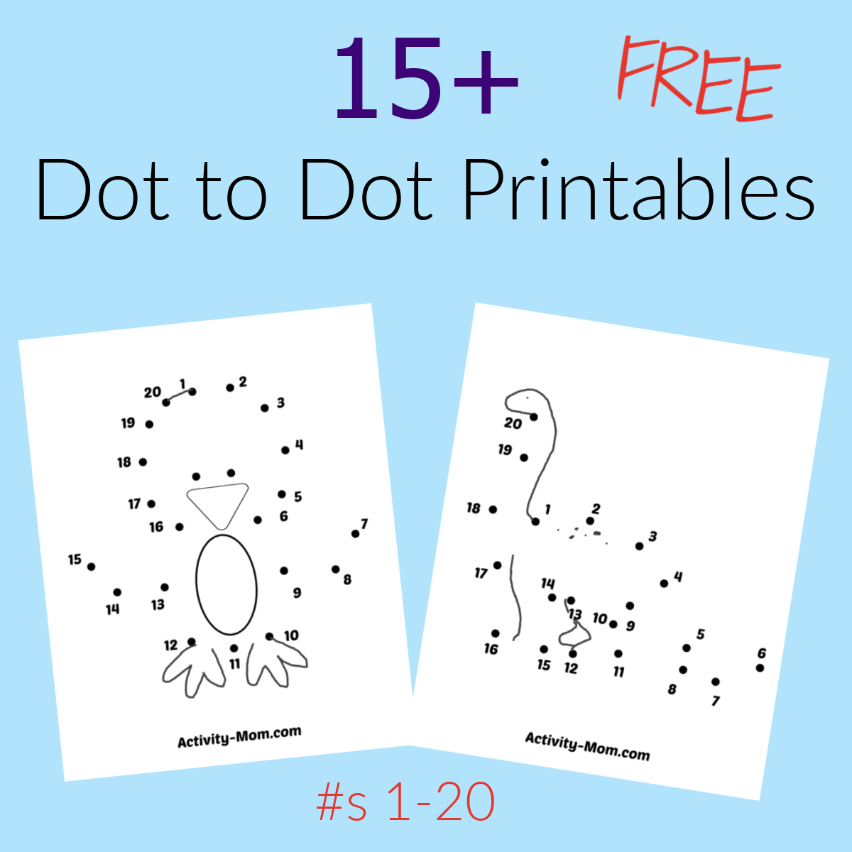 Dot To Dot Worksheets Numbers 1 To 20 free Printable The Dot To Dot Worksheets Numbers 1 To 20 free Printable The