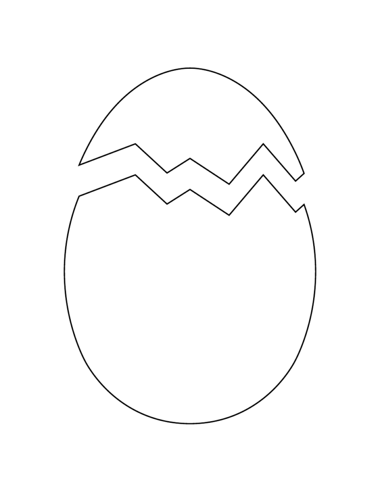 Easter Egg Template Cracked Egg Download Printable PDF Templateroller