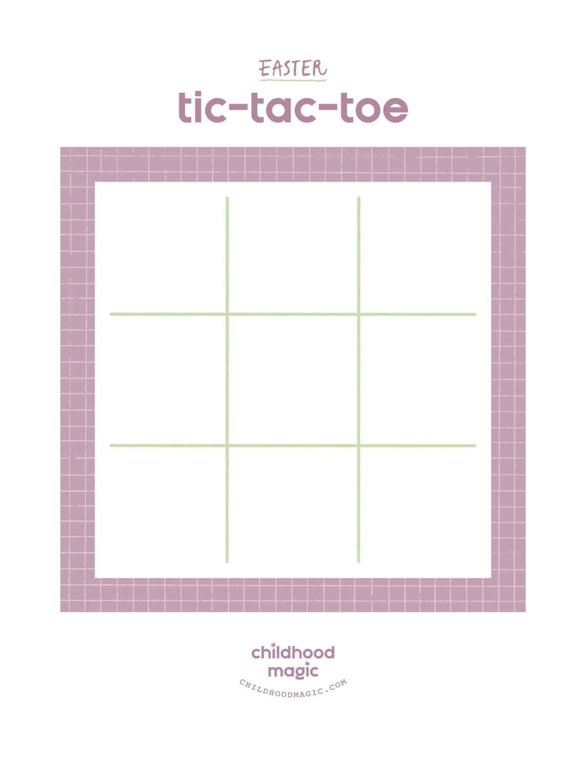 Easter Tic Tac Toe Childhood Magic