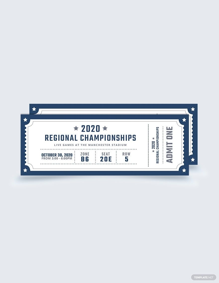 Editable Sports Ticket Templates In Word To Download