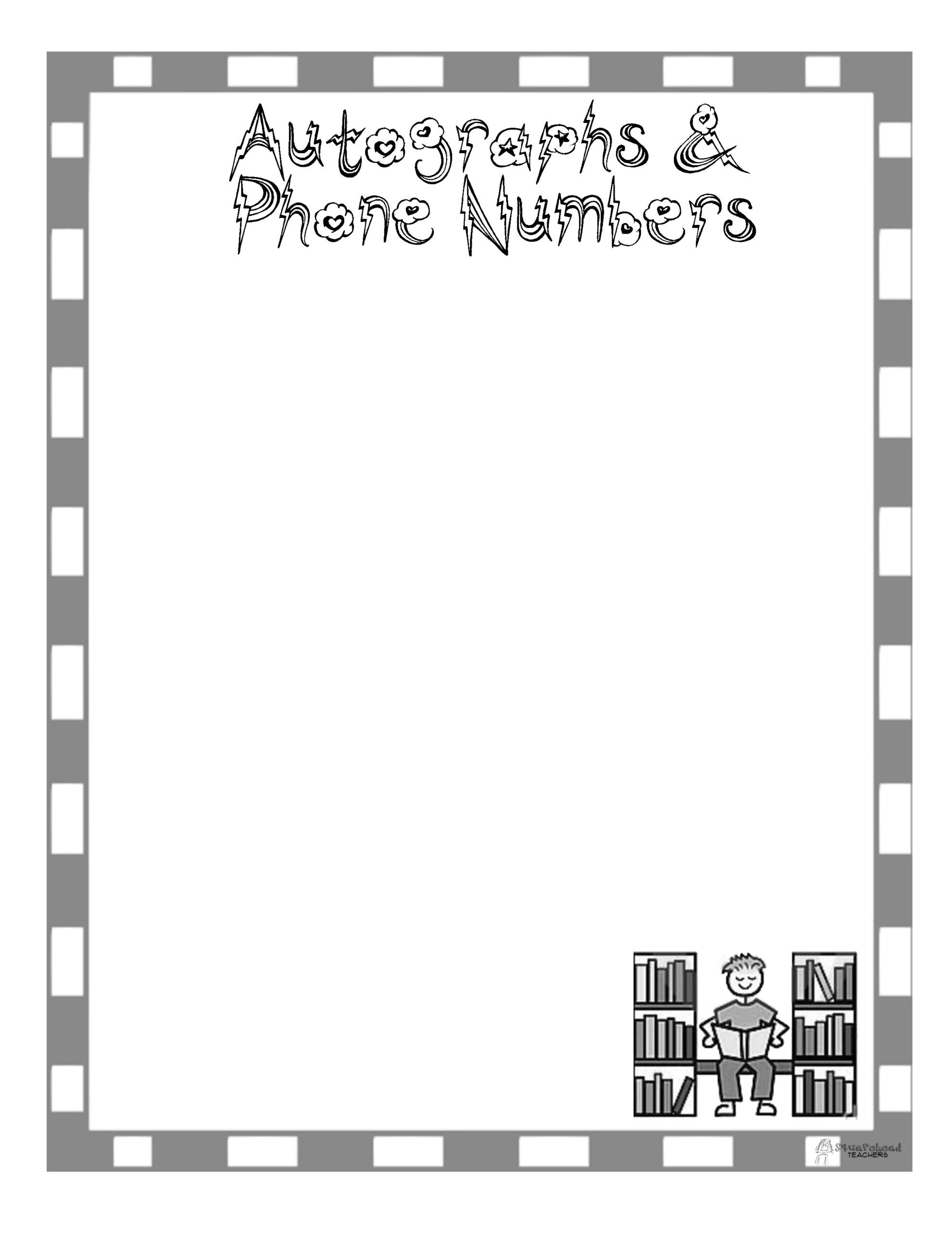 End Of The Year Book 10 Page Printable Squarehead Teachers Worksheets Library