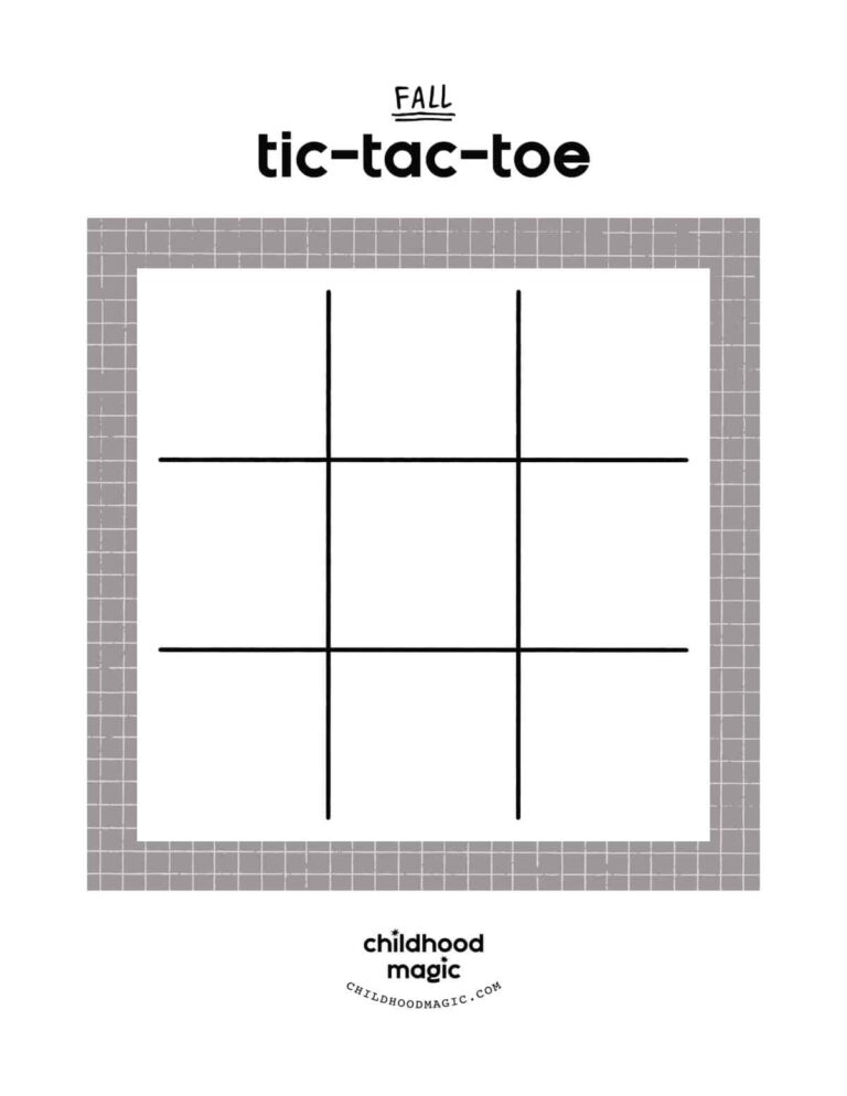 Fall Tic Tac Toe Childhood Magic