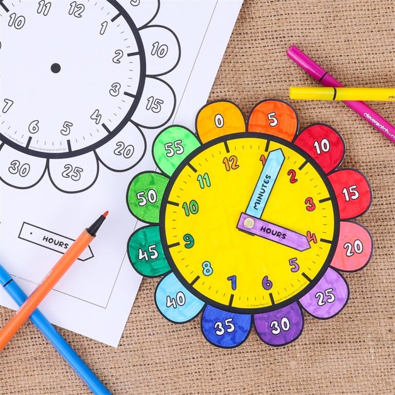 Flower Clock Paper U0026 Card CleverPatch CleverPatch Art U0026 Craft Supplies