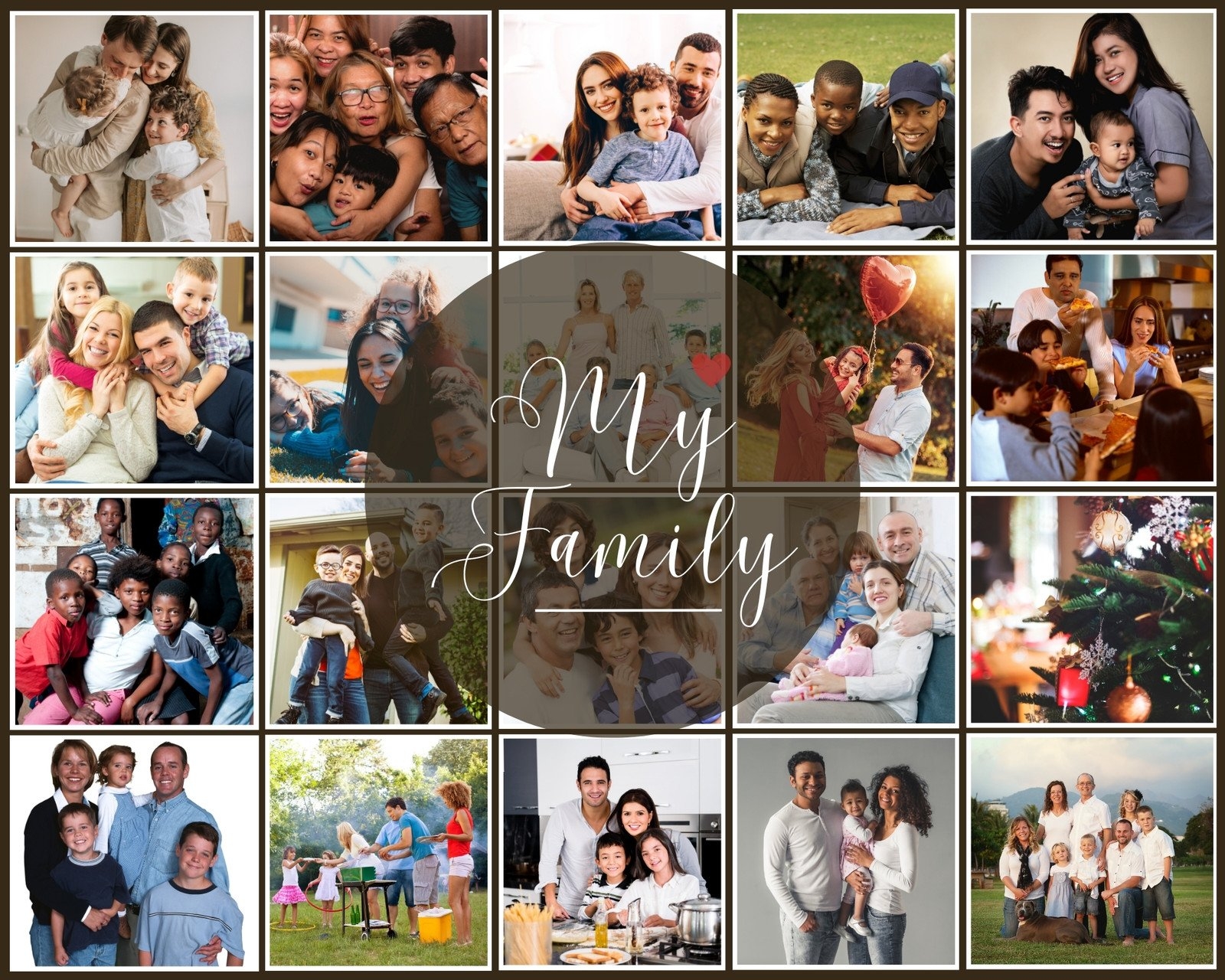 Free Family Picture Collage Templates Printables