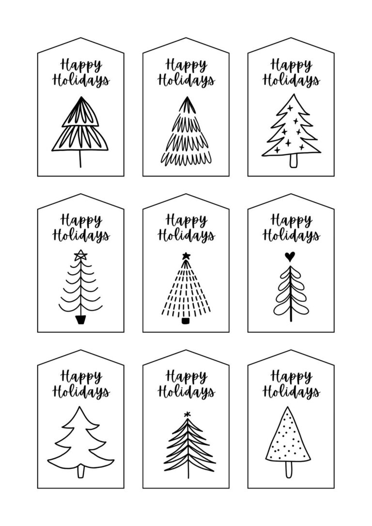 Free Custom Printable Christmas Tag Templates Canva
