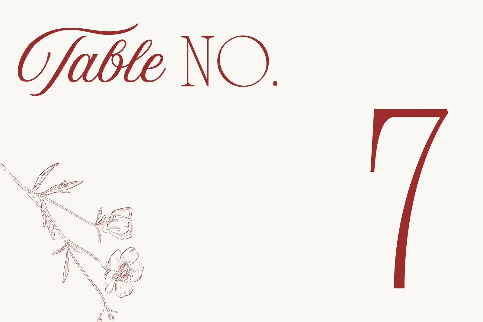 Free Customizable Table Number Card Templates Canva
