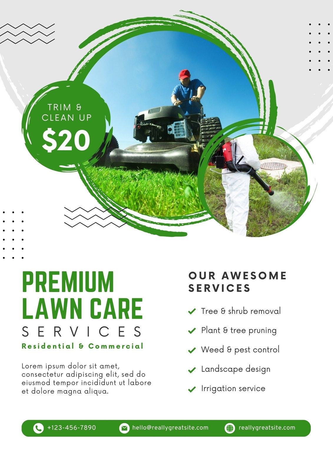 Free Editable Printable Lawn Care Flyer Templates Canva