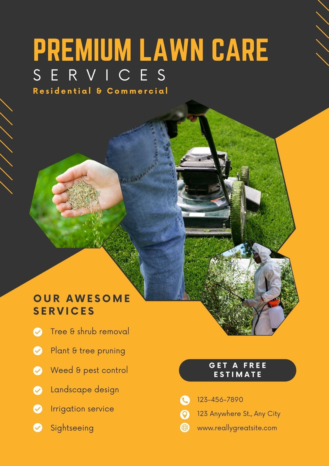 Free Editable Printable Lawn Care Flyer Templates Canva
