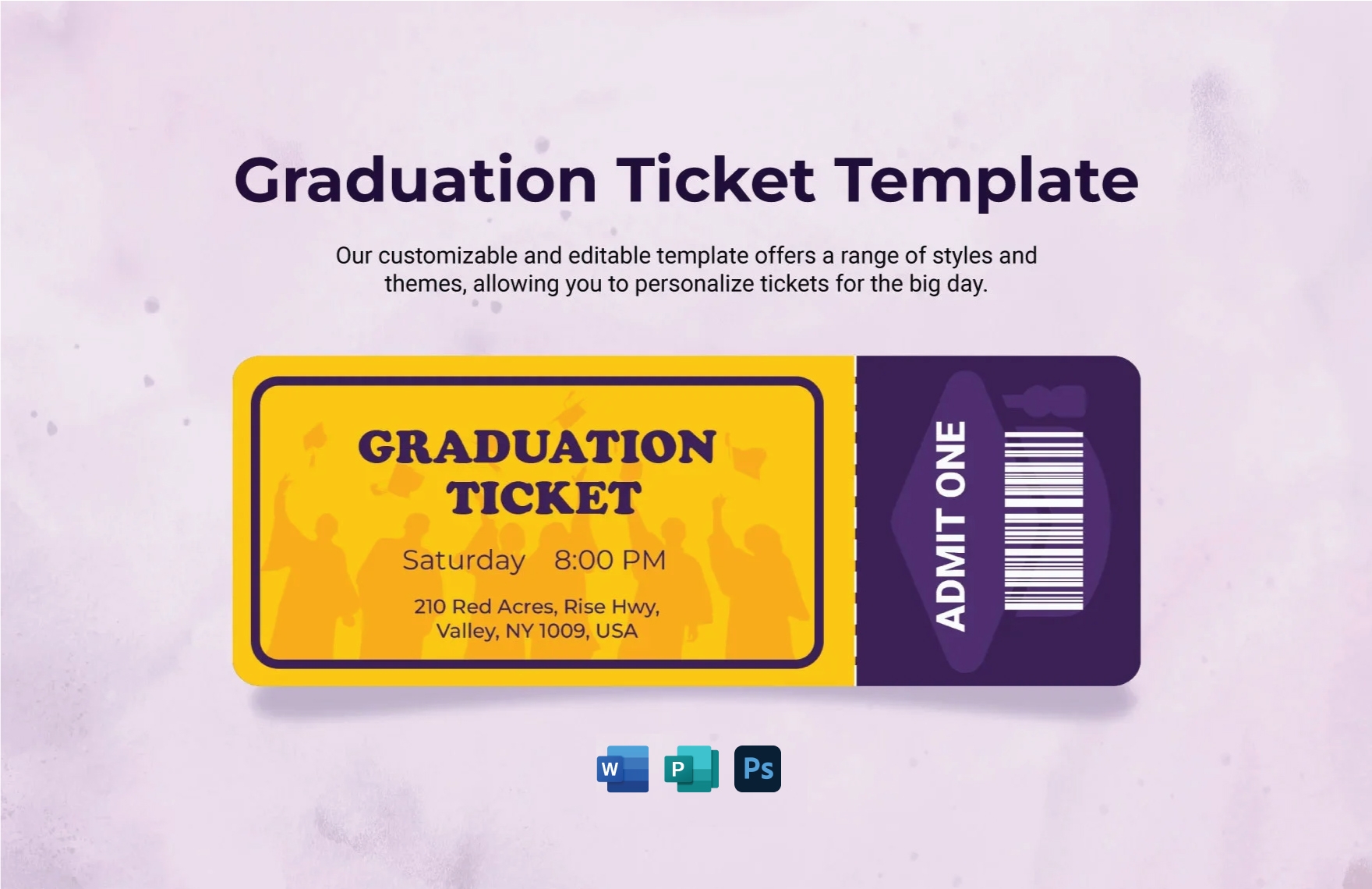 Free Printable Graduation Ticket Template