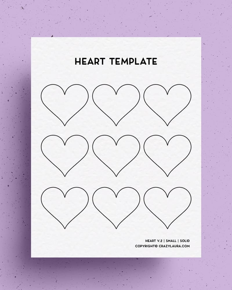 Free Printable Hearts Template Printable