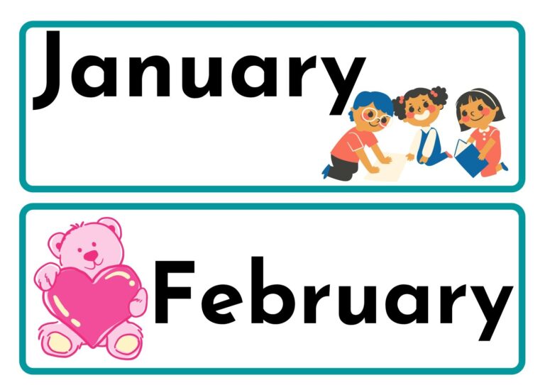 Free Months Of The Year Wall Posters Teacha