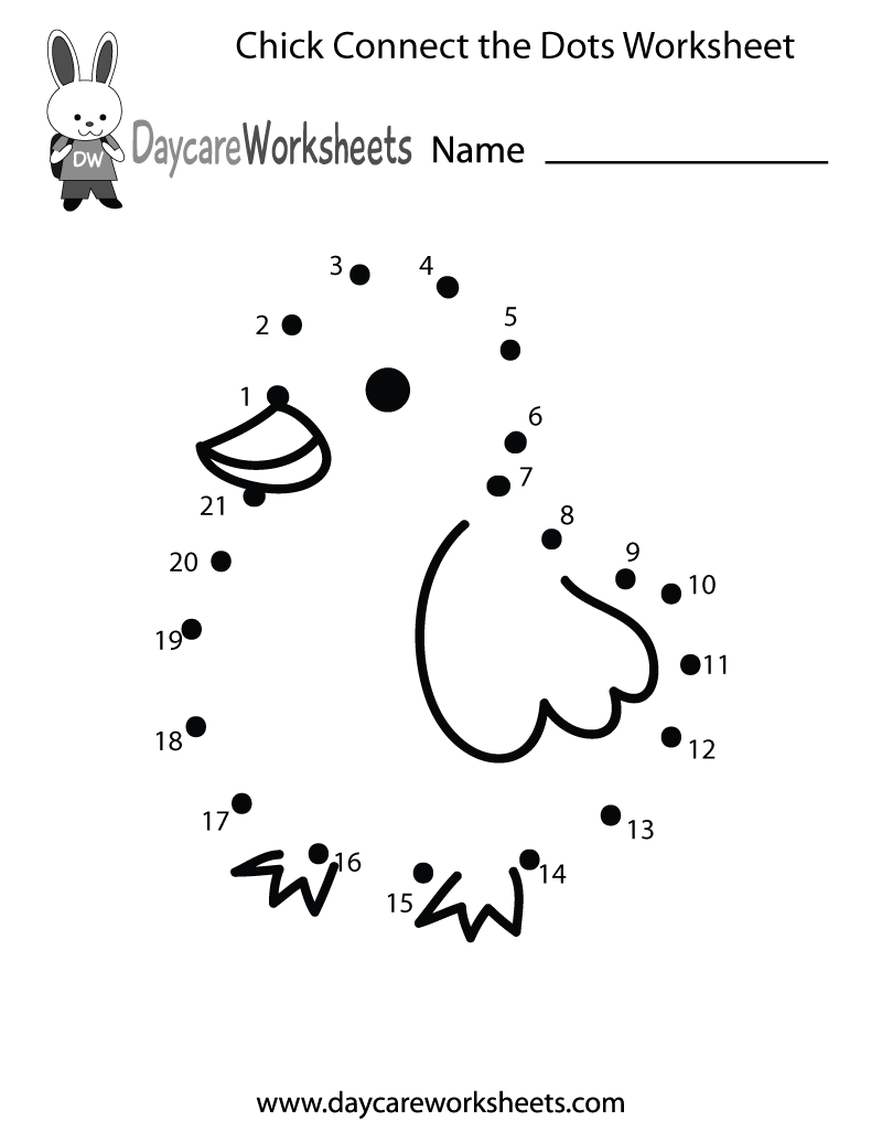 Free Preschool Chick Connect The Dots Worksheet Free Preschool Chick Connect The Dots Worksheet