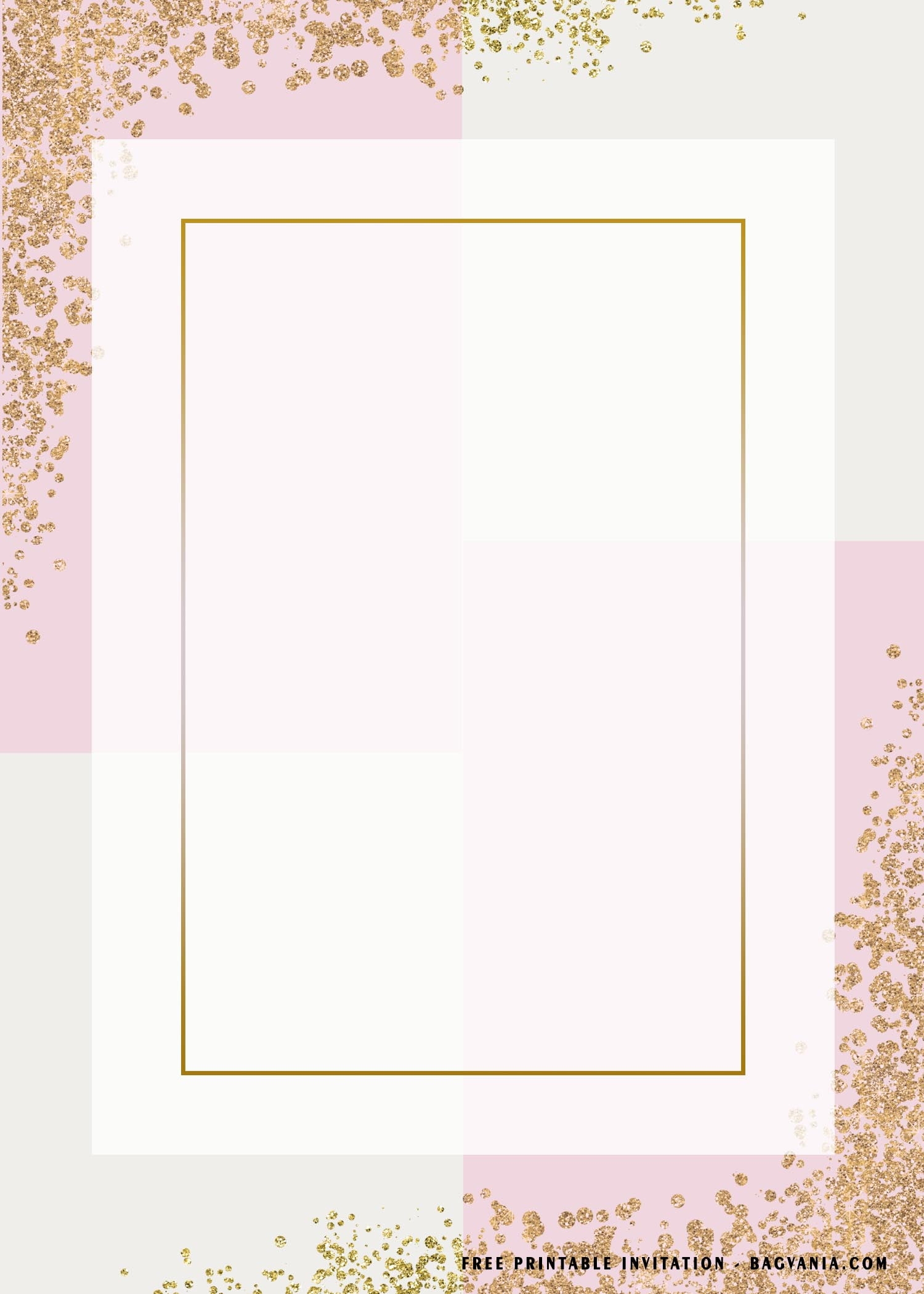 FREE Printable Blank Rectangle Birthday Invitation Templates Worksheets Library