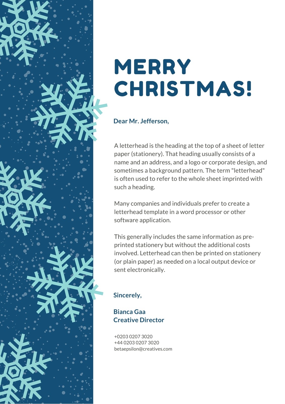 Free Printable Christmas Letterhead Templates Canva
