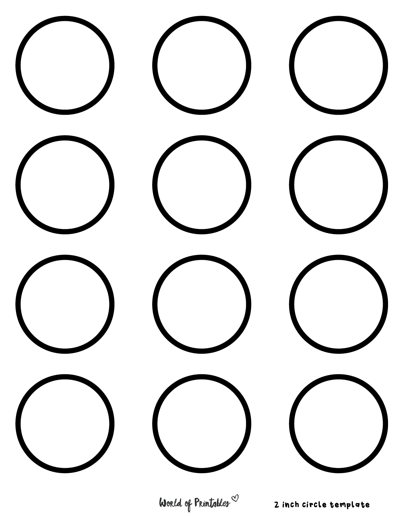 Free Printable Circle Templates Various Sizes World Of Printables Worksheets Library