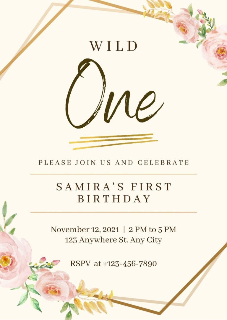 Free Printable Customizable 1st Birthday Invitation Templates Canva
