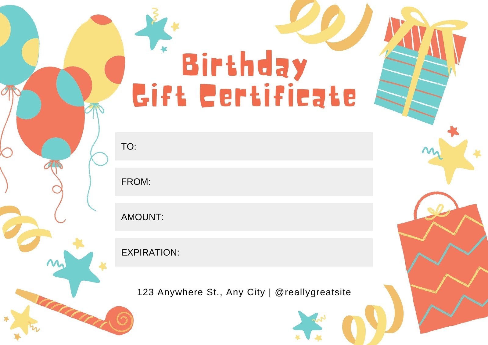 Free Printable Birthday Gift Coupon Templates