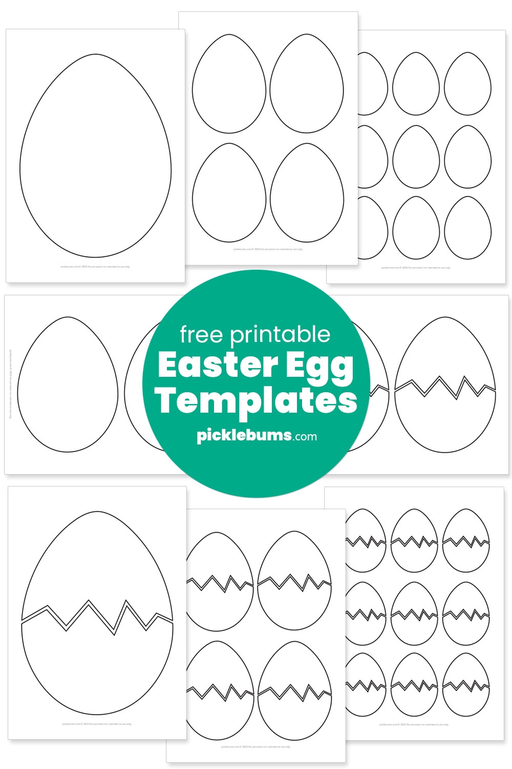 Free Printable Easter Egg Templates Picklebums