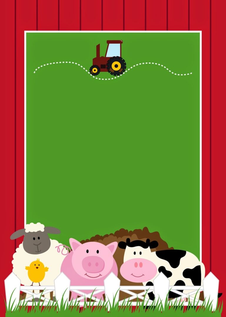 Free Printable Farm Party Invitations Oh My Fiesta In English Worksheets Library