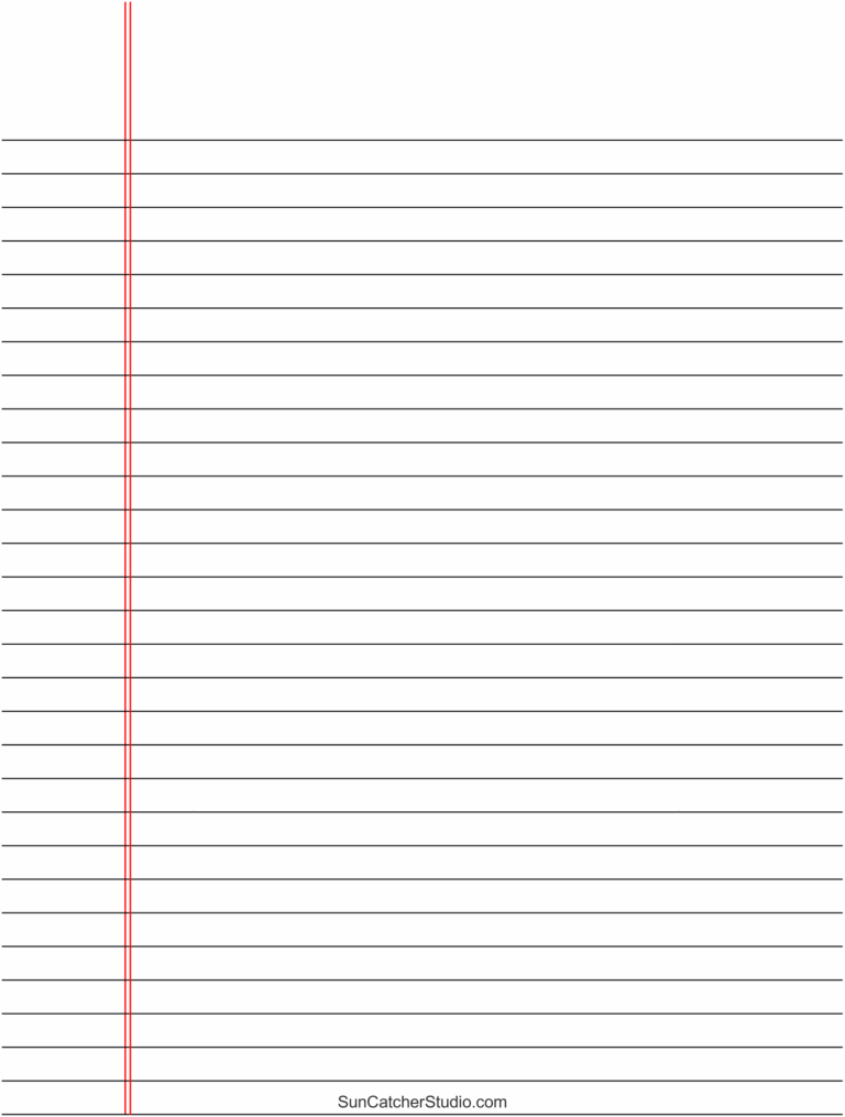 Free Printable Lined Paper Handwriting Notebook Templates