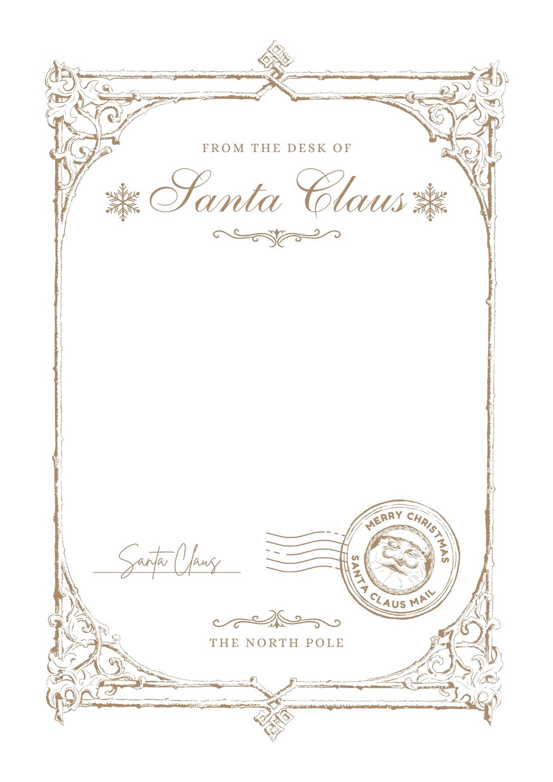 Blank Letter Santa Free Printable