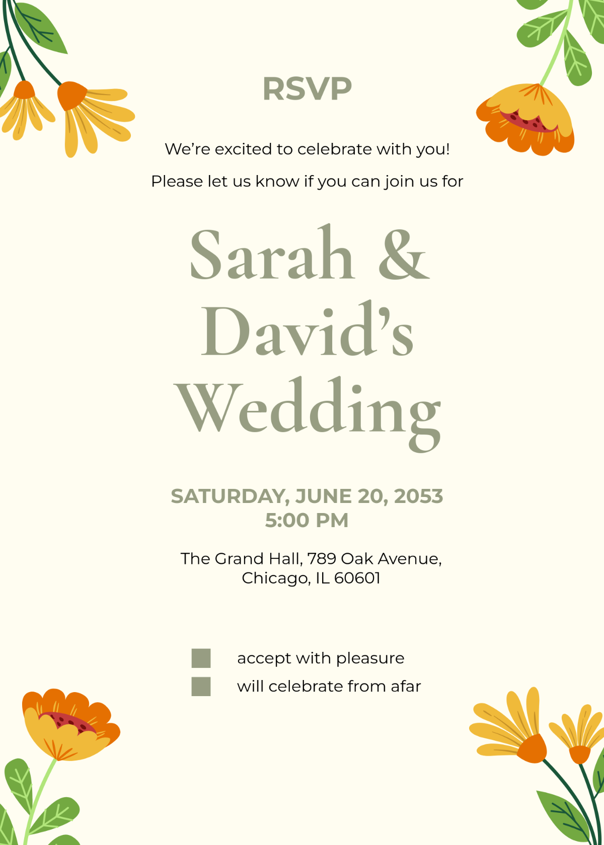 Free Rsvp Templates Printable