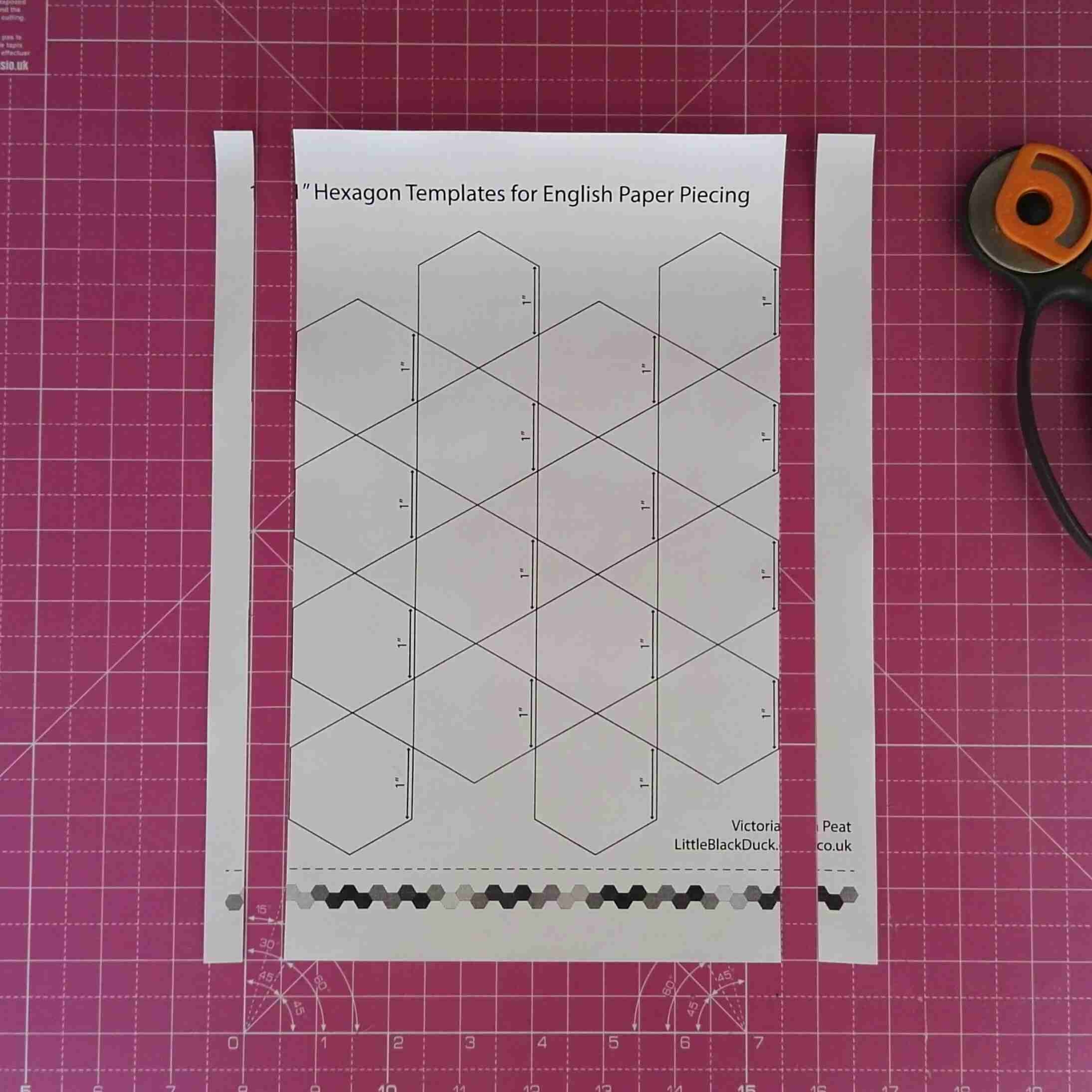 Free Printable Hexagon Template 1