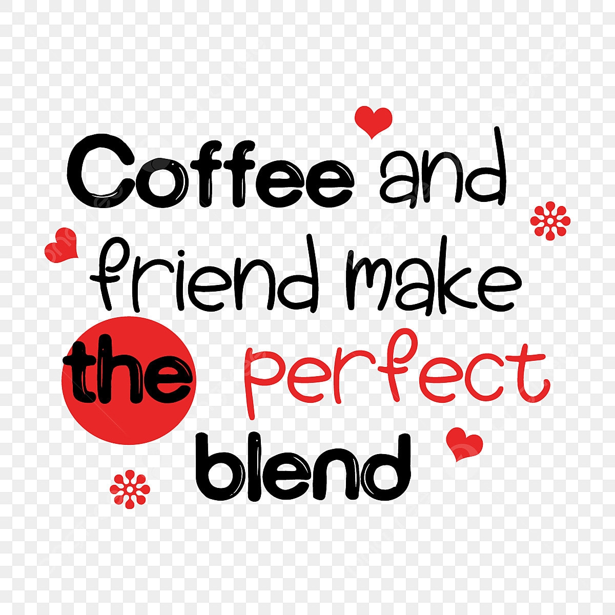Friends Drinking Coffee Clipart Transparent Background Red Love 