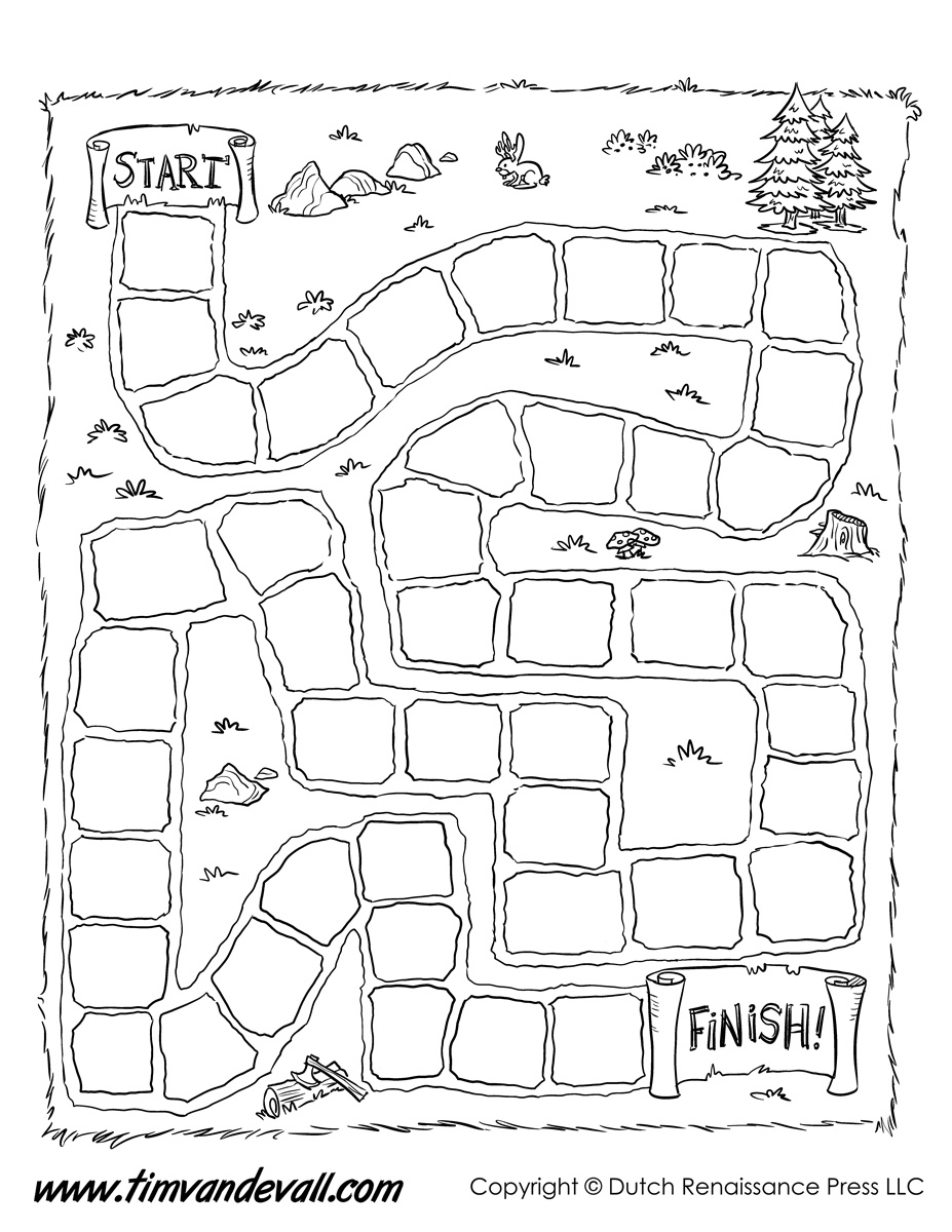 Game board template printable Tim s Printables