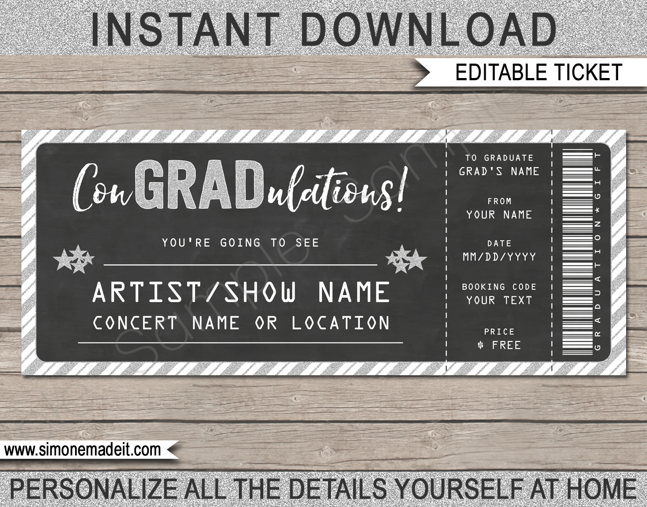 Graduation Concert Ticket Template