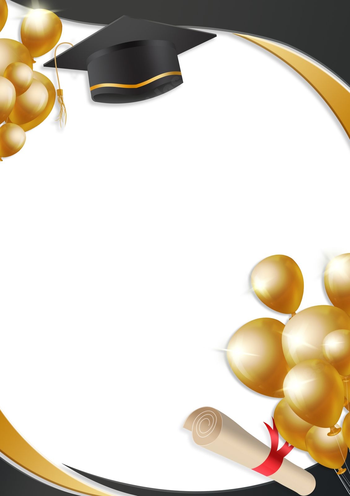 Graduation Page Border And Printable Background In Word Slidesdocs