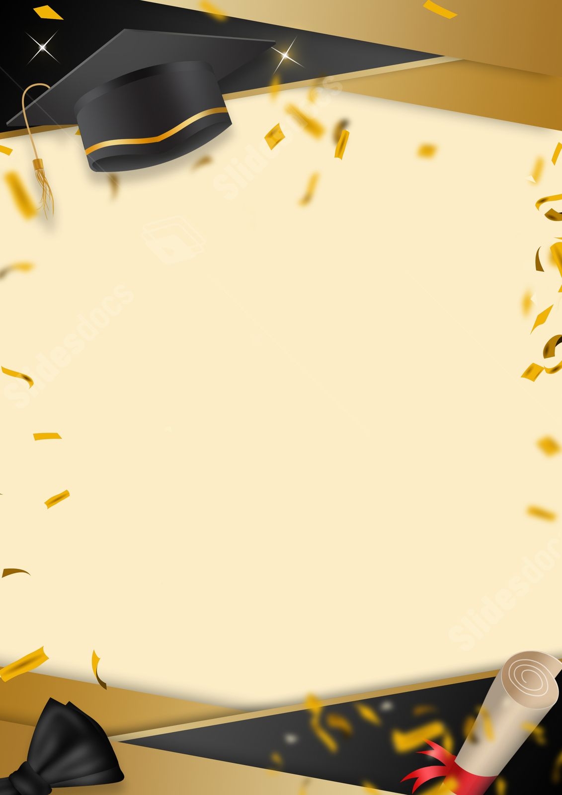 Graduation Page Border And Printable Background In Word Slidesdocs