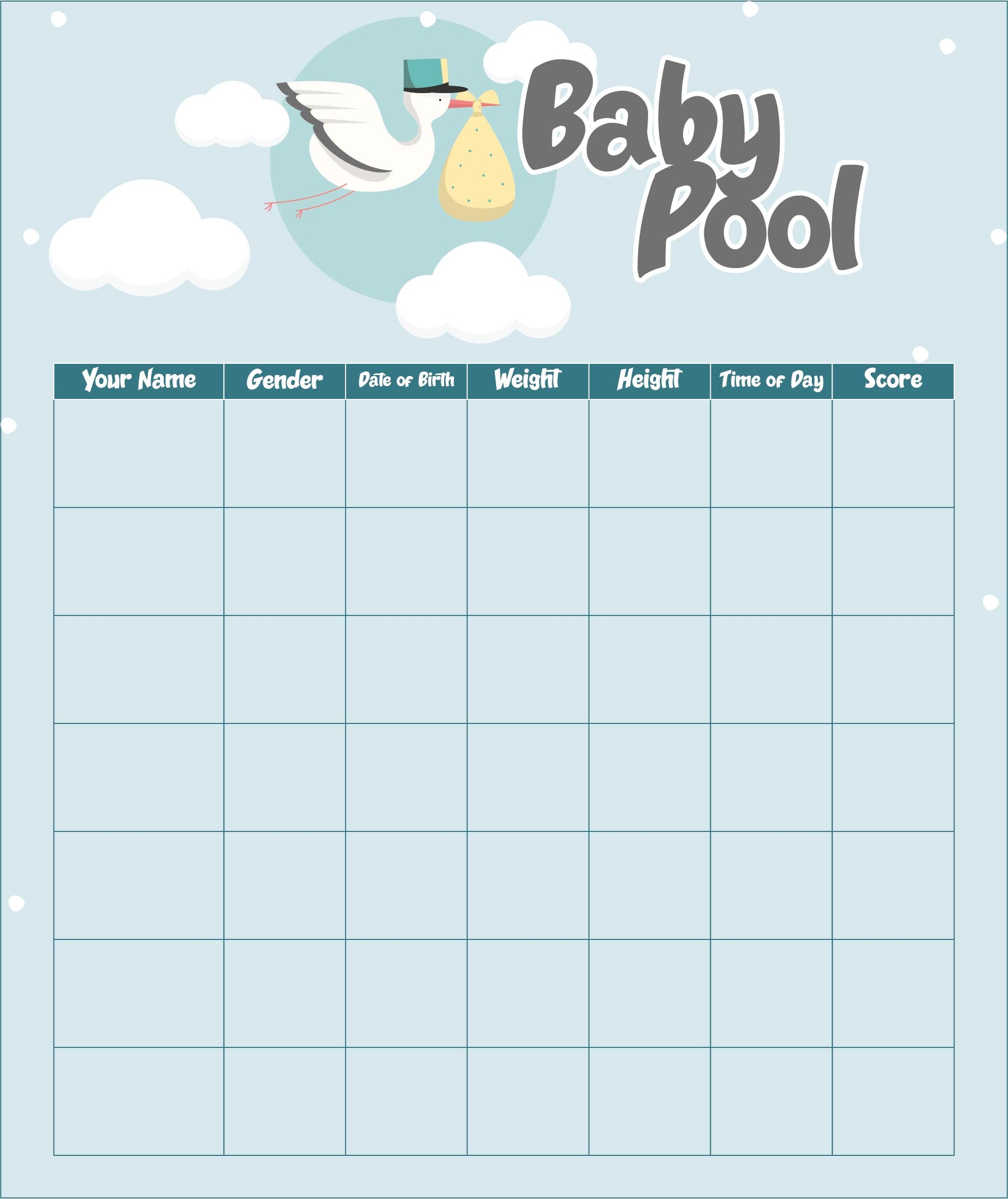 Free Printable Guess The Date Template