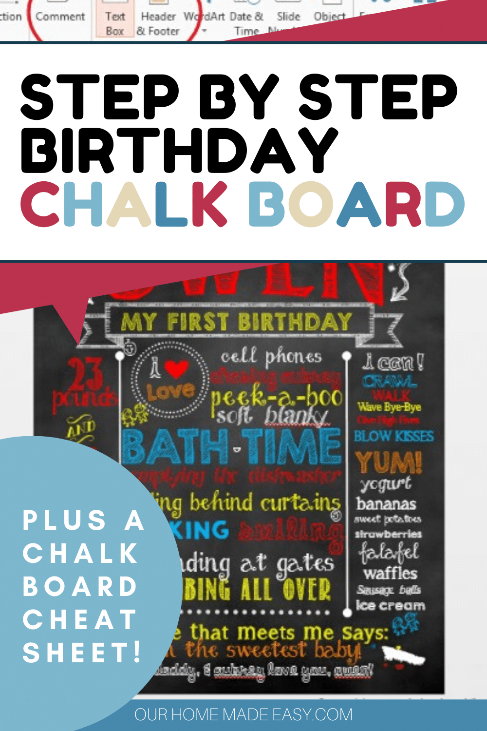 How To Make A Birthday Chalkboard Without Photoshop Our Home 