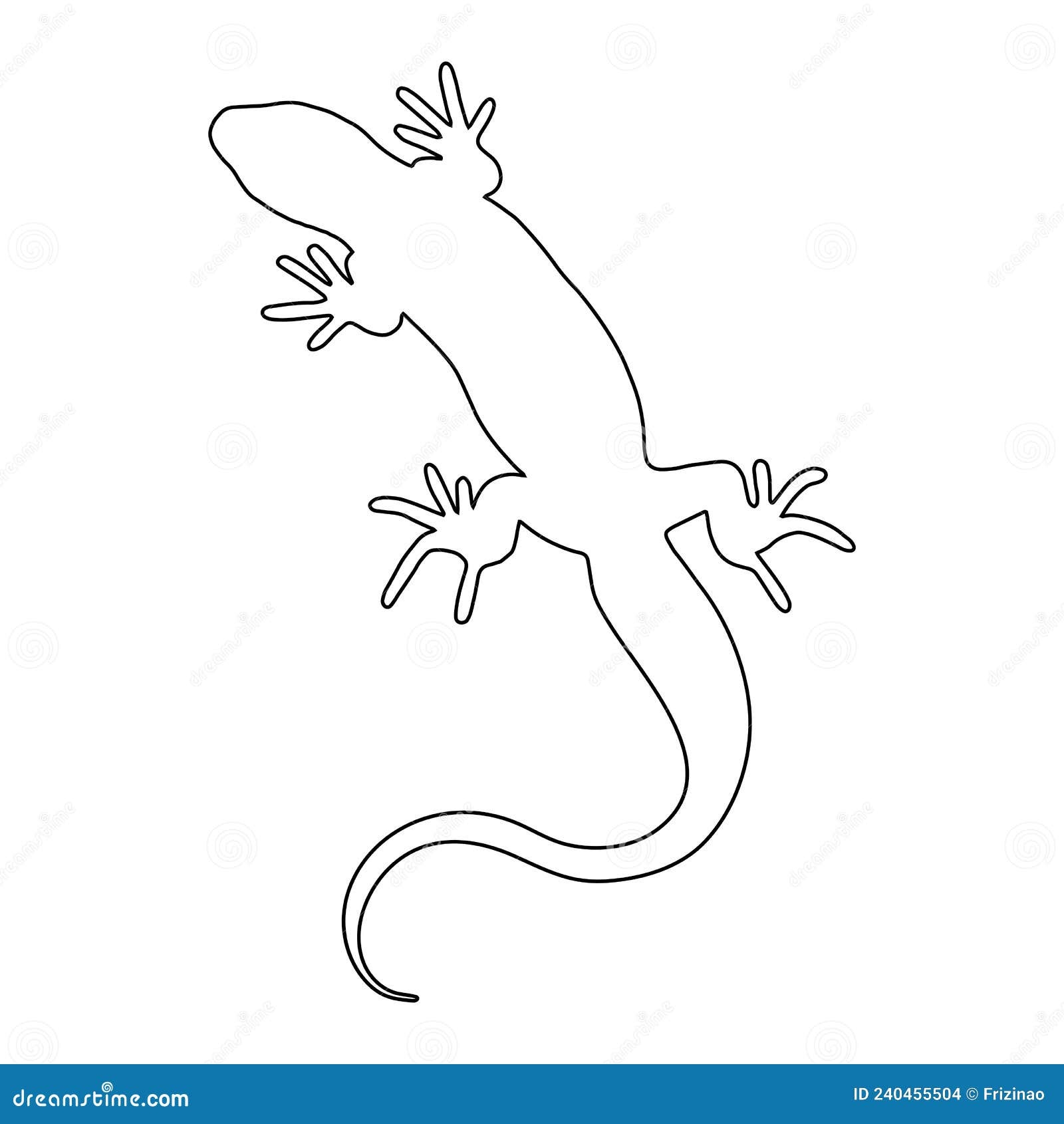 Lizard Reptile Outline Silhouette Design Element Vector Illustration Isolated On White Background Stock Vector Illustration Of Template Drawing 240455504
